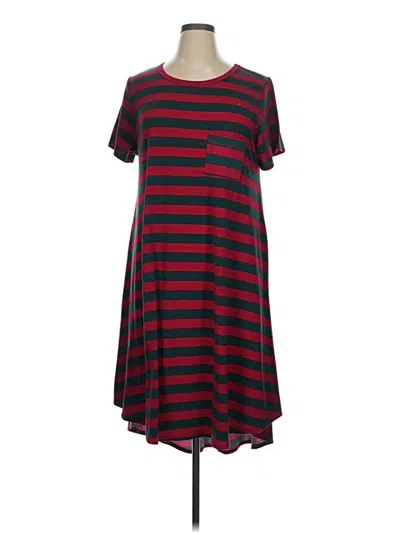 Pre-owned Lularoe Casual Dress In Burgundy