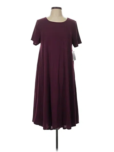Pre-owned Lularoe Casual Dress In Burgundy