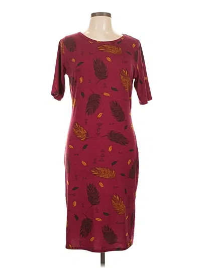 Pre-owned Lularoe Casual Dress In Burgundy