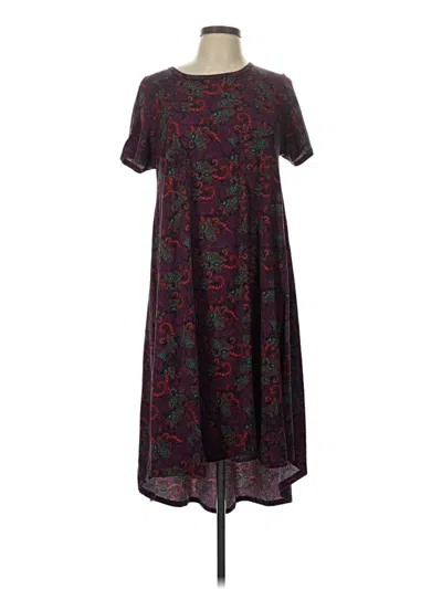 Pre-owned Lularoe Casual Dress In Burgundy