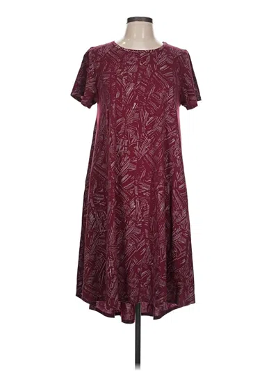 Pre-owned Lularoe Casual Dress In Burgundy