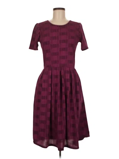 Pre-owned Lularoe Casual Dress In Burgundy