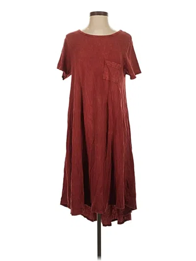 Pre-owned Lularoe Casual Dress In Burgundy