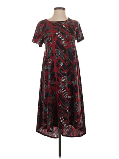 Pre-owned Lularoe Casual Dress In Burgundy