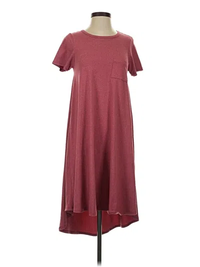 Pre-owned Lularoe Casual Dress In Burgundy
