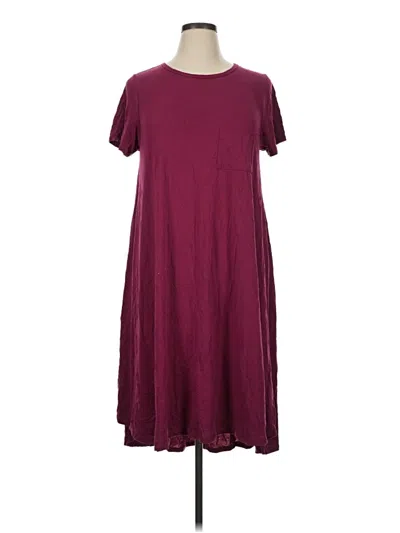 Pre-owned Lularoe Casual Dress In Burgundy