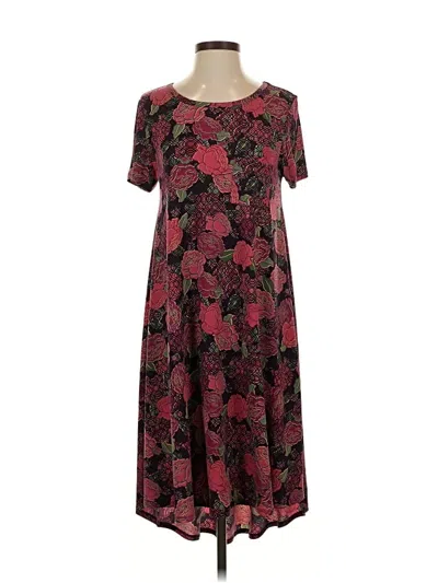 Pre-owned Lularoe Casual Dress In Burgundy