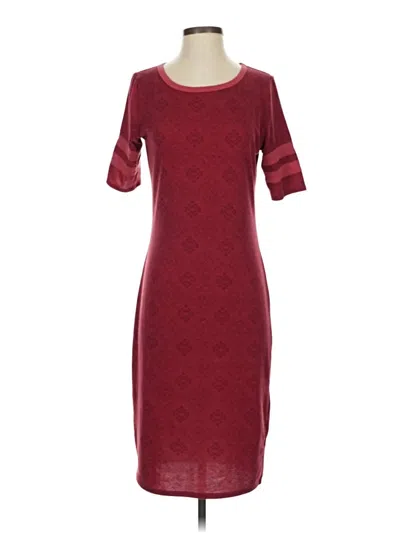 Pre-owned Lularoe Casual Dress In Burgundy