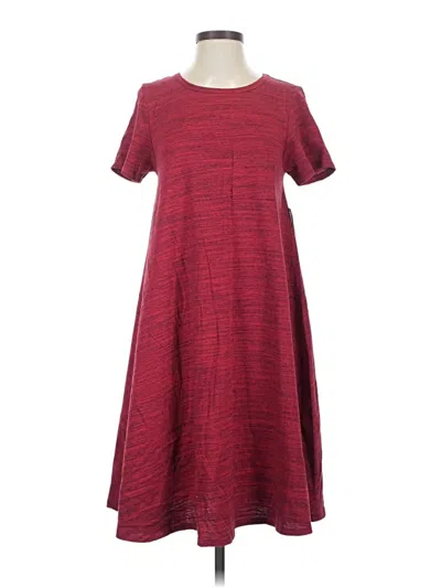 Pre-owned Lularoe Casual Dress In Burgundy