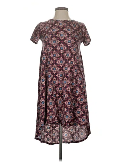 Pre-owned Lularoe Casual Dress In Burgundy