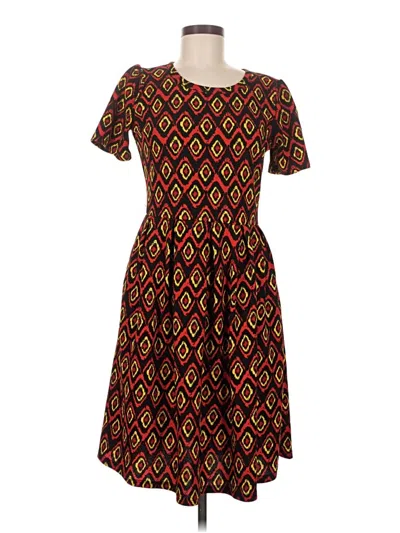 Pre-owned Lularoe Casual Dress In Burgundy