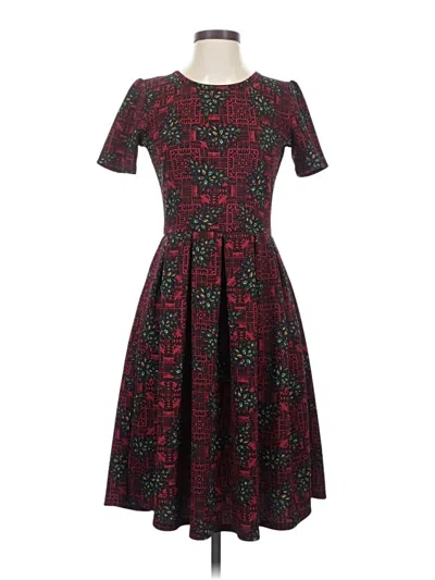 Pre-owned Lularoe Casual Dress In Burgundy