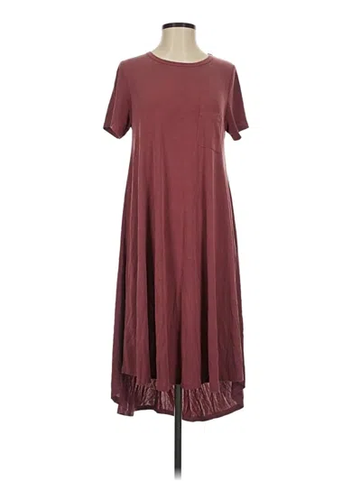 Pre-owned Lularoe Casual Dress In Burgundy