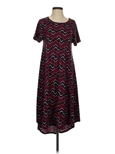 Pre-owned Lularoe Casual Dress In Burgundy
