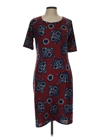 Pre-owned Lularoe Casual Dress In Burgundy
