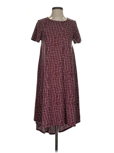 Pre-owned Lularoe Casual Dress In Burgundy