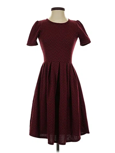 Pre-owned Lularoe Casual Dress In Burgundy