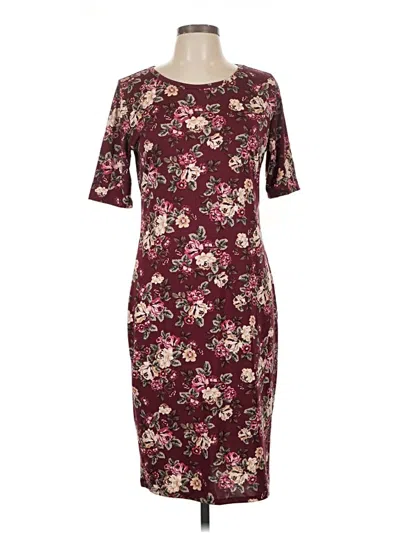 Pre-owned Lularoe Casual Dress In Burgundy