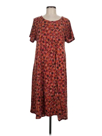 Pre-owned Lularoe Casual Dress In Burgundy