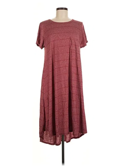 Pre-owned Lularoe Casual Dress In Burgundy
