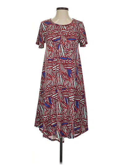 Pre-owned Lularoe Casual Dress In Burgundy