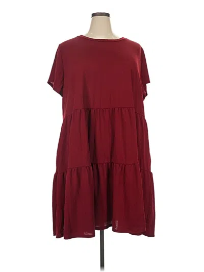 Pre-owned Lularoe Casual Dress In Burgundy