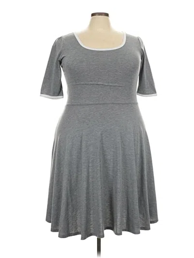 Pre-owned Lularoe Casual Dress In Gray