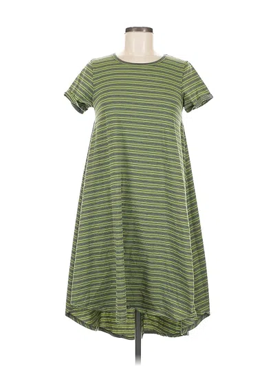 Pre-owned Lularoe Casual Dress In Green