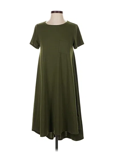 Pre-owned Lularoe Casual Dress In Green