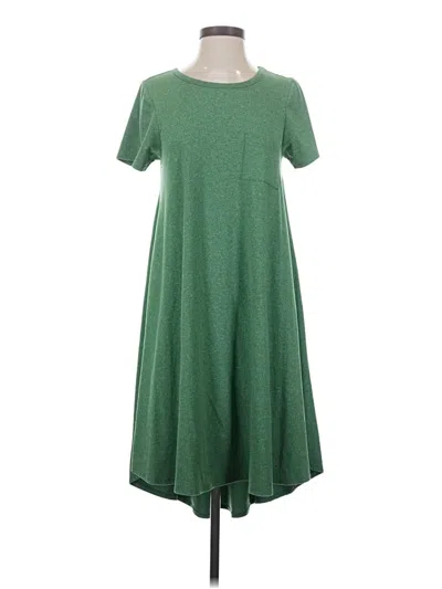 Pre-owned Lularoe Casual Dress In Green