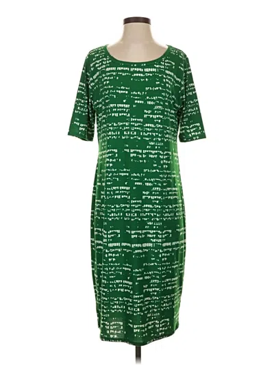 Pre-owned Lularoe Casual Dress In Green