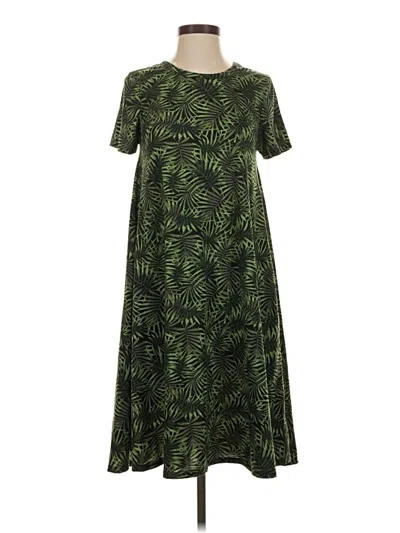 Pre-owned Lularoe Casual Dress In Green