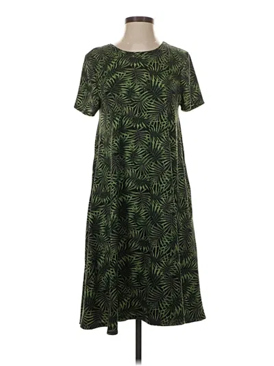 Pre-owned Lularoe Casual Dress In Green