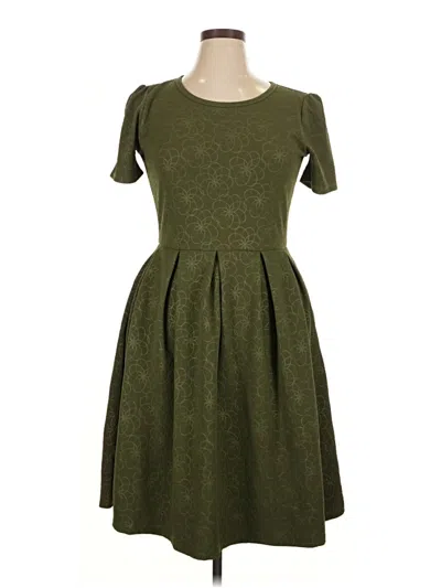 Pre-owned Lularoe Casual Dress In Green
