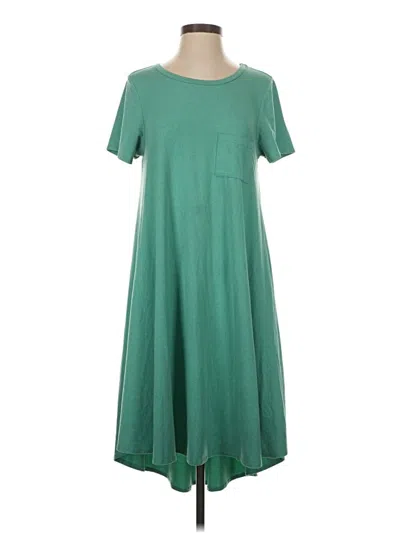 Pre-owned Lularoe Casual Dress In Green