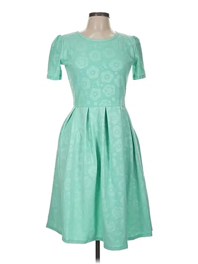 Pre-owned Lularoe Casual Dress In Green