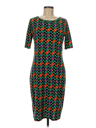 Pre-owned Lularoe Casual Dress In Green