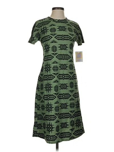 Pre-owned Lularoe Casual Dress In Green