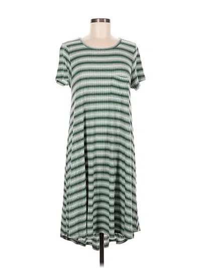 Pre-owned Lularoe Casual Dress In Green