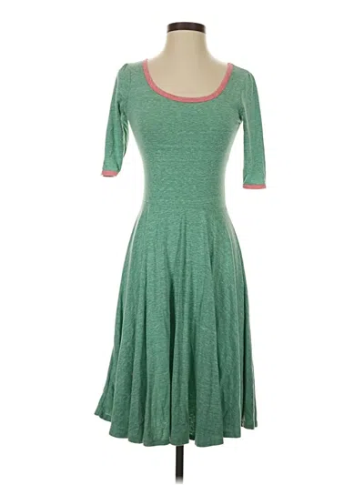 Pre-owned Lularoe Casual Dress In Green