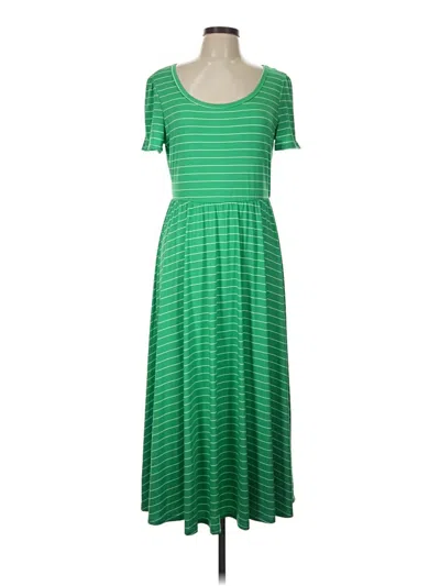Pre-owned Lularoe Casual Dress In Green