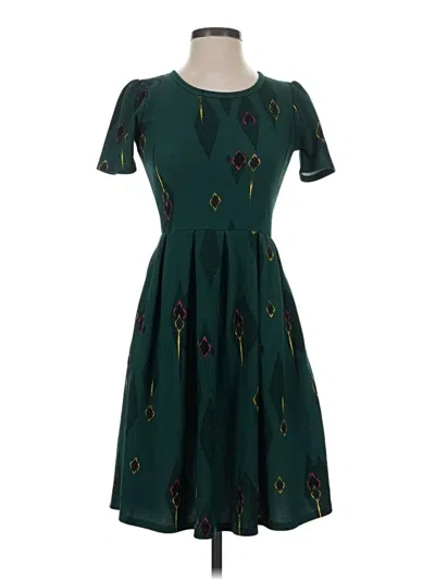 Pre-owned Lularoe Casual Dress In Green
