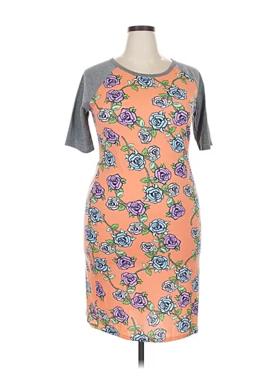 Pre-owned Lularoe Casual Dress In Orange