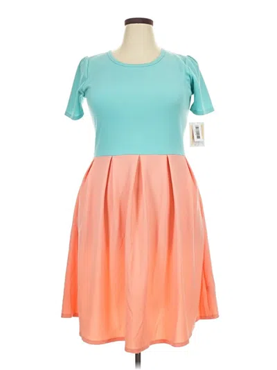 Pre-owned Lularoe Casual Dress In Orange