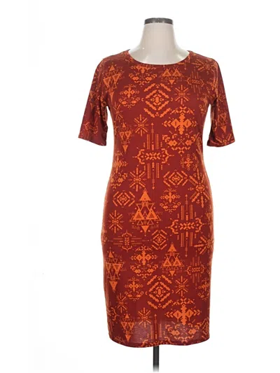 Pre-owned Lularoe Casual Dress In Orange