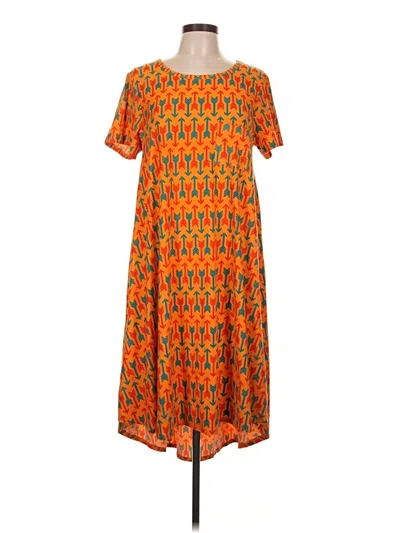 Pre-owned Lularoe Casual Dress In Orange