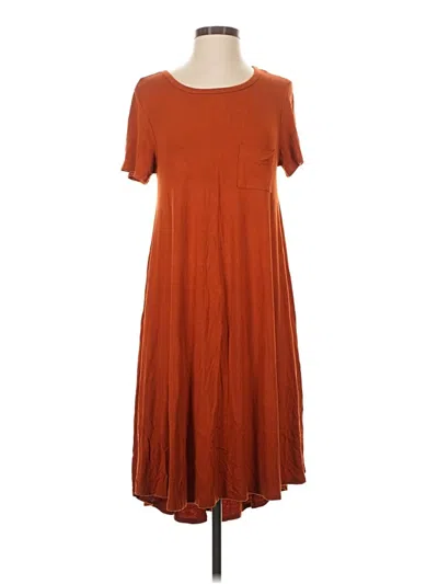 Pre-owned Lularoe Casual Dress In Orange