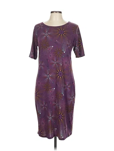 Pre-owned Lularoe Casual Dress In Purple