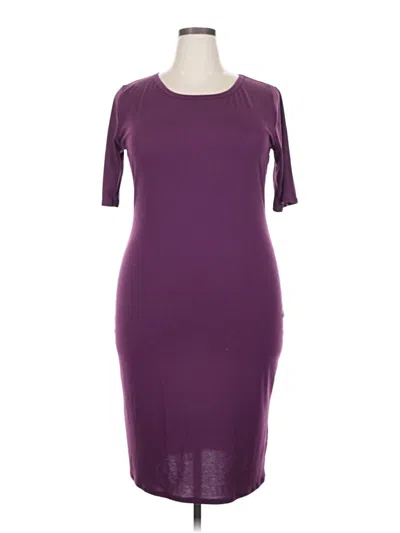 Pre-owned Lularoe Casual Dress In Purple