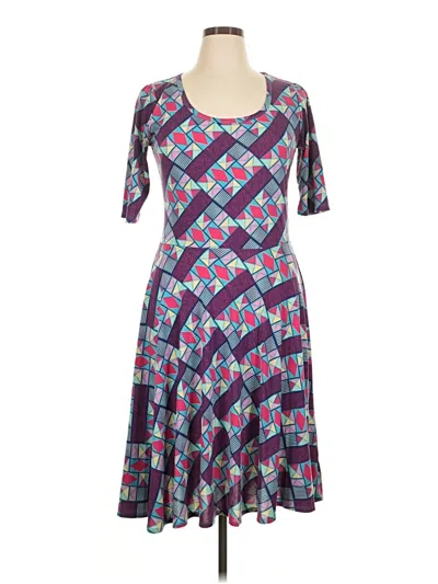 Pre-owned Lularoe Casual Dress In Purple